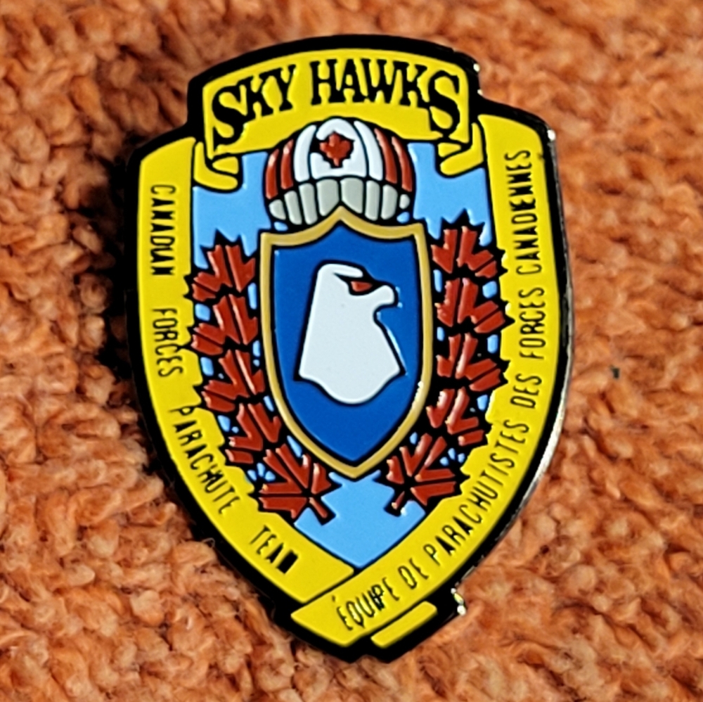 Vintage Sky Hawks Canadian Forces Parachute Team #1 Lapel Hat Pin
